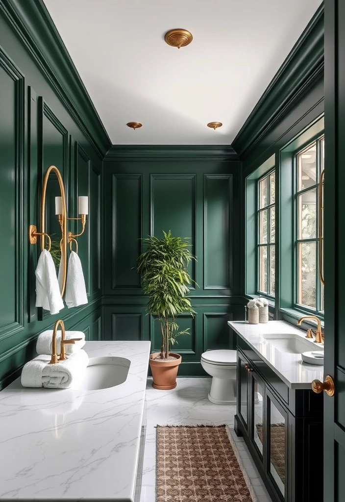 22 Moody Bathroom Designs That Will Transform Your Space into a Luxurious Retreat! - 2. Bold Color Palettes