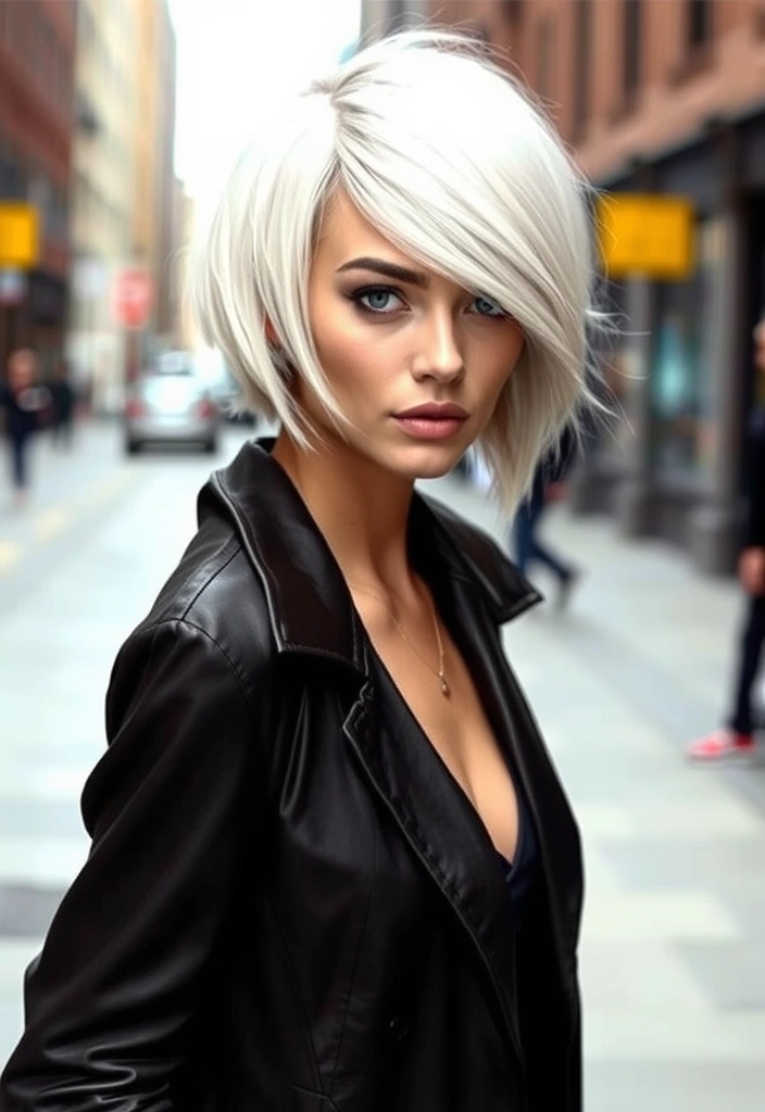 25 Stylish Short Blonde Hair Ideas That Will Transform Your Look! - 8. Bold Asymmetrical Bob