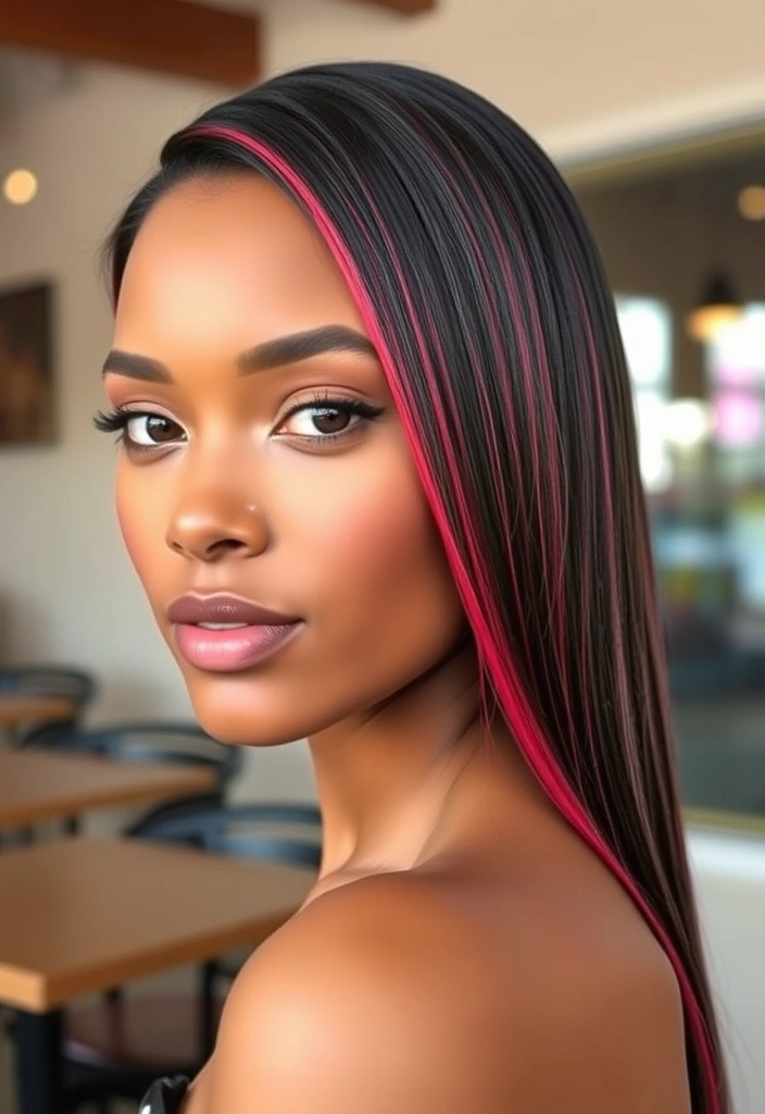 15 Vibrant Cherry Bomb Hairstyles That Will Make Heads Turn! - 11. Cherry Streaks