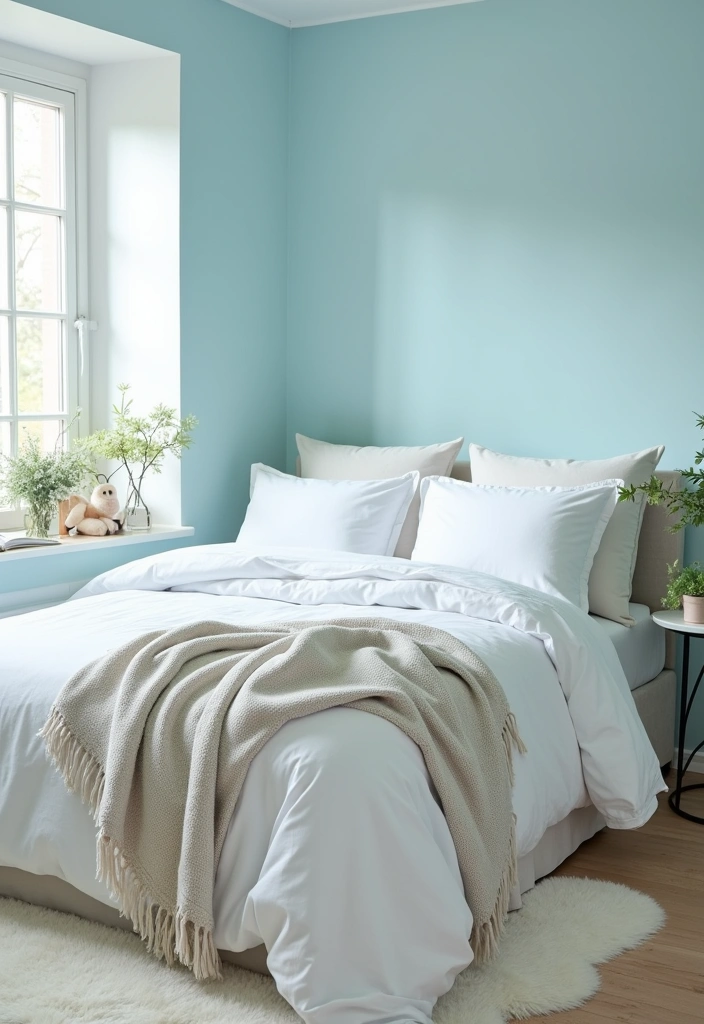 20 Serene Blues for Bedrooms That Will Transform Your Space into a Tranquil Oasis! - 12. Gentle Ice Blue