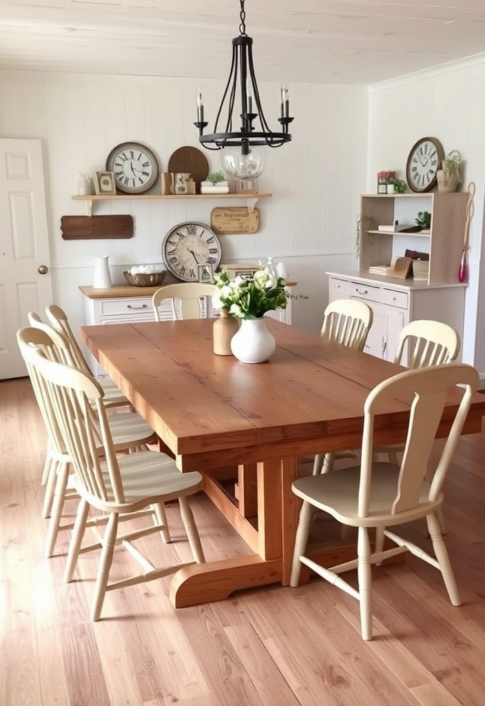 24 Organic Modern Dining Room Ideas That Will Transform Your Space! - 12. Farmhouse Inspiration