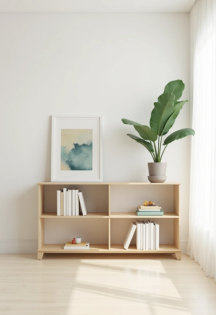 21 Bookshelf Ideas That'll Transform Your Space Into a Cozy Haven! - 2. Minimalist Magic