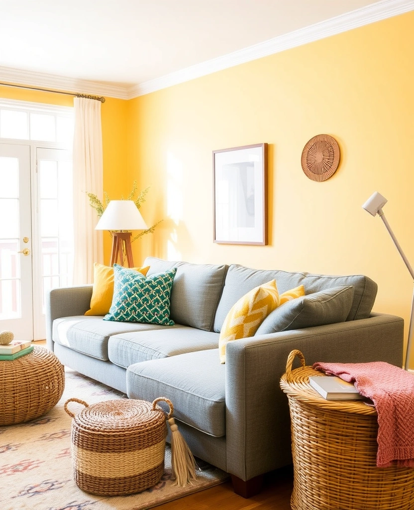 27 Living Room Paint Colors That Create the Ultimate Cozy Vibe (You’ll Love #15!) - 30. Creamy Mustard