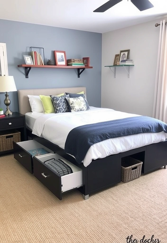 21 Cozy & Inspiring Guest Bedroom Ideas You’ll Want to Steal Right Now! - 13. Smart Storage Solutions