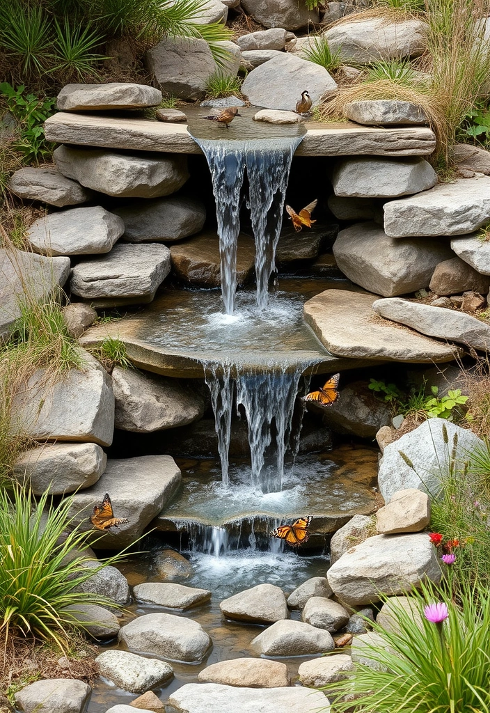 25 Small Garden Waterfalls Ideas That Will Transform Your Backyard into a Paradise! - 8. Rustic Stone Waterfall