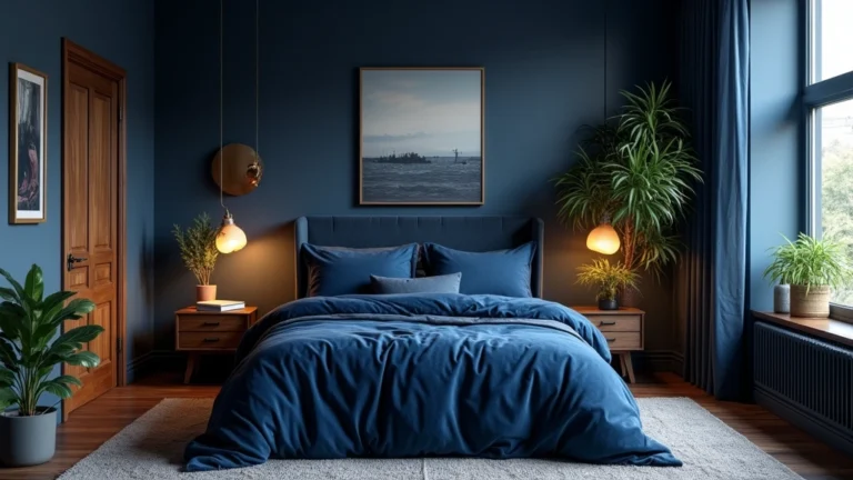 20 Dark Blue Bedroom Ideas That'll Transform Your Space Into a Cozy Retreat!