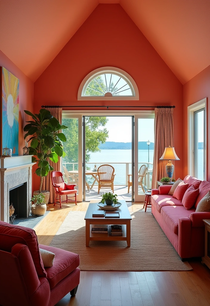 20 Timeless Lake House Paint Colors That Will Make You Want to Move to the Shore! - 10. Warm Coral