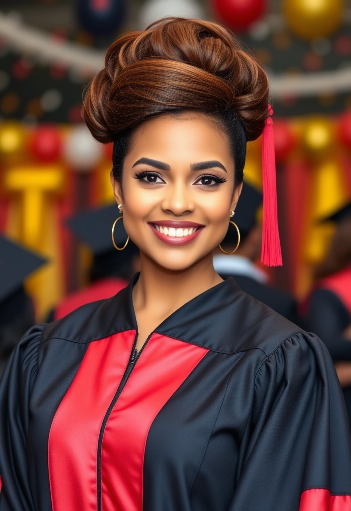 23 Graduation Hair Ideas You Can Do in Under 30 Minutes (You’ll Want #12!) - 14. Puffed Up Do