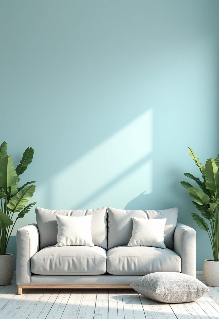 21 Accent Wall Colors That'll Transform Your Living Room into a Peaceful Oasis! - 20. Cool Ice Blue