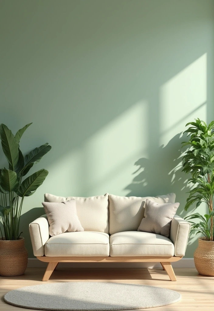 21 Accent Wall Colors That'll Transform Your Living Room into a Peaceful Oasis! - 21. Soft Fern Green