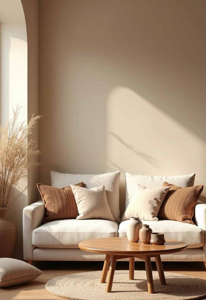 21 Accent Wall Colors That'll Transform Your Living Room into a Peaceful Oasis! - 4. Serene Beige