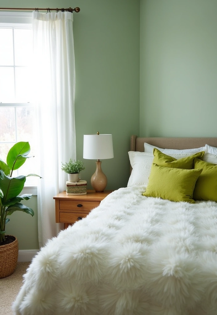 21 Best Paint Colors for Guest Bedroom That Will Make Your Guests Feel Right at Home! - 1. Soft Sage Green