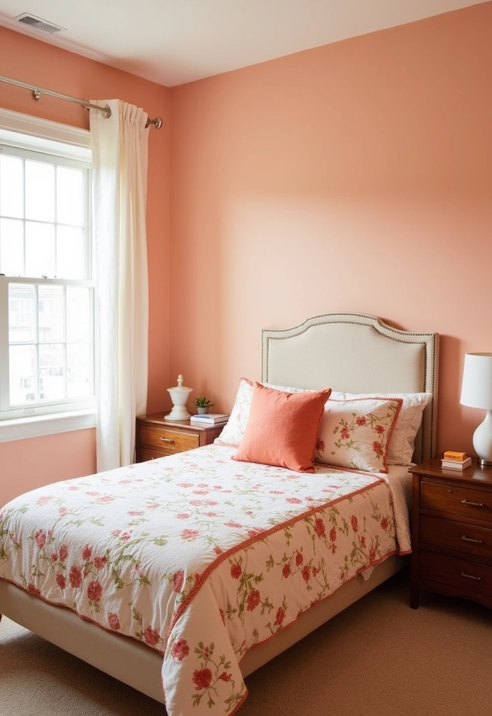 21 Best Paint Colors for Guest Bedroom That Will Make Your Guests Feel Right at Home! - 11. Soft Peach