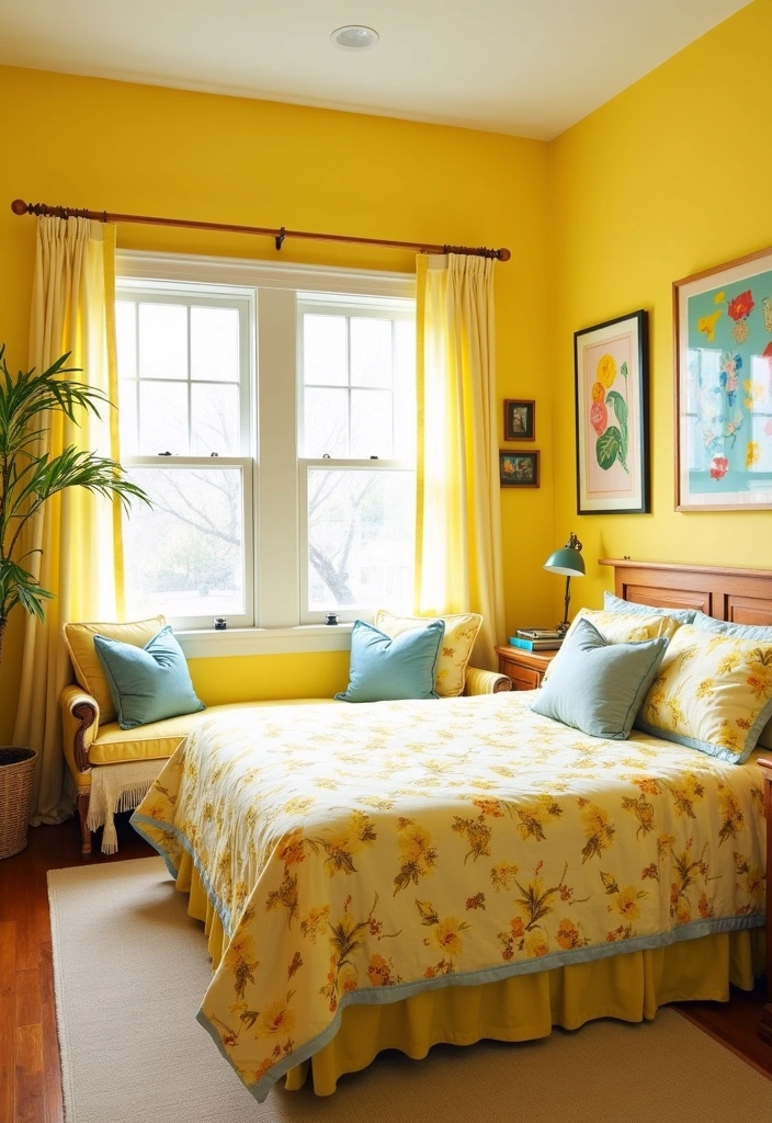 21 Best Paint Colors for Guest Bedroom That Will Make Your Guests Feel Right at Home! - 13. Sunny Lemonade Yellow