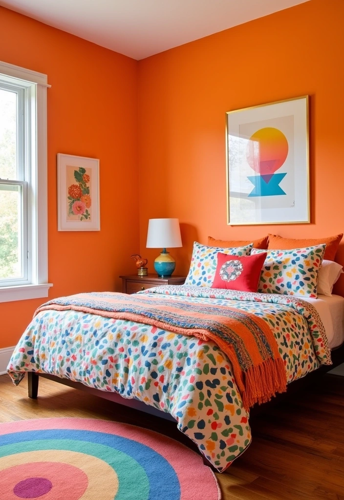 21 Best Paint Colors for Guest Bedroom That Will Make Your Guests Feel Right at Home! - 21. Bright Tangerine