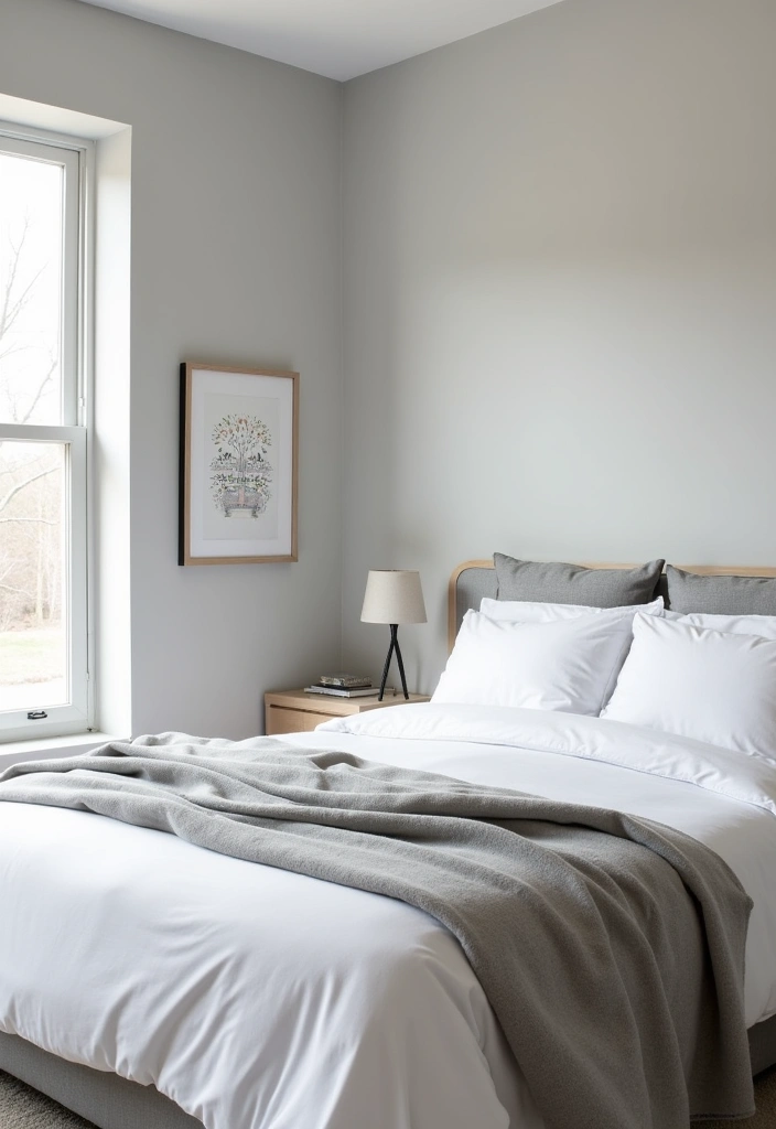 21 Best Paint Colors for Guest Bedroom That Will Make Your Guests Feel Right at Home! - 3. Tranquil Light Gray