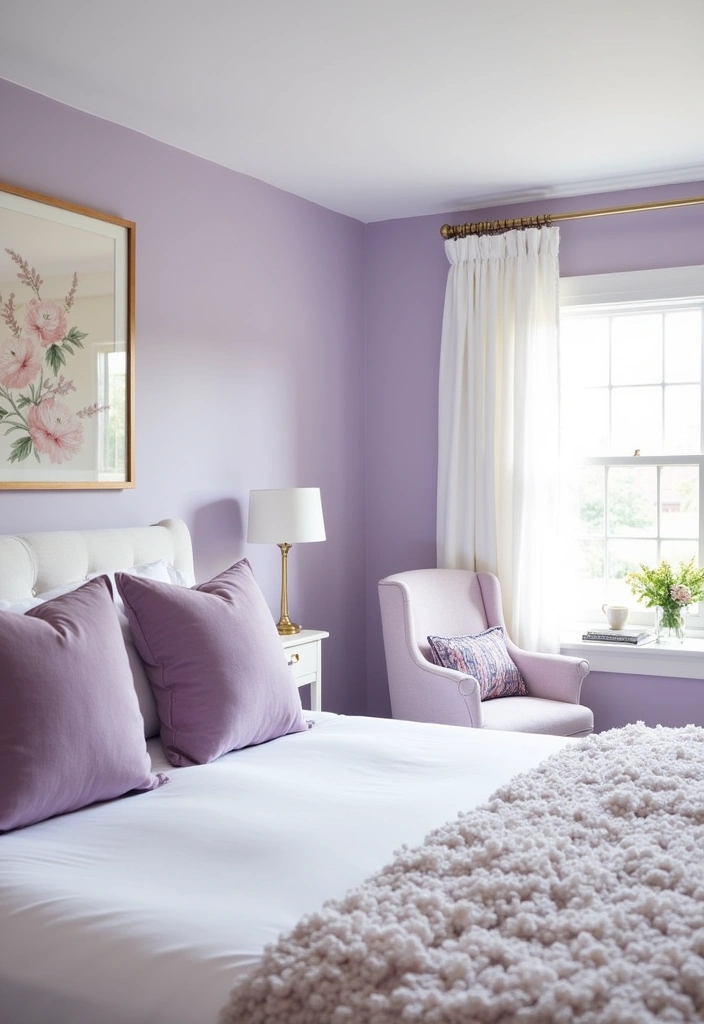 21 Best Paint Colors for Guest Bedroom That Will Make Your Guests Feel Right at Home! - 5. Soft Lavender