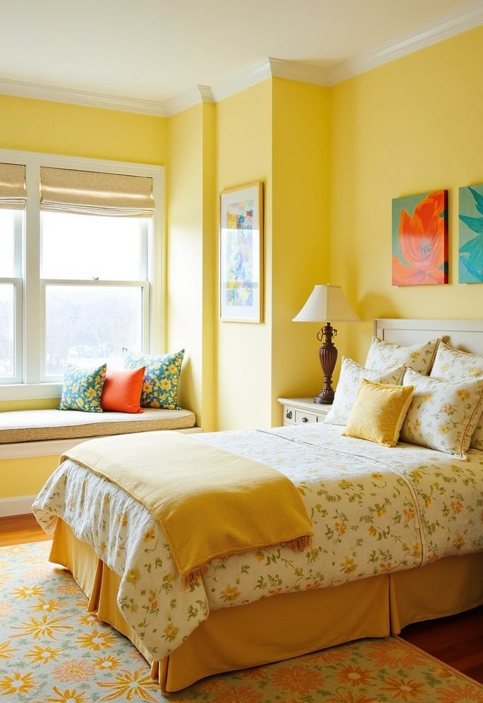 21 Best Paint Colors for Guest Bedroom That Will Make Your Guests Feel Right at Home! - 7. Cheerful Butter Yellow