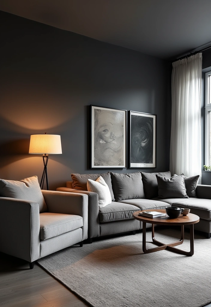 21 Best Paint Colors for North Facing Rooms That Will Transform Your Space! - 11. Charcoal Gray