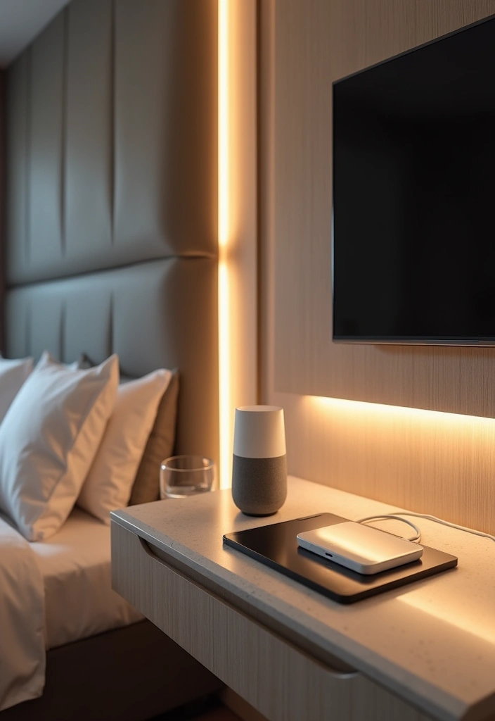 21 Guest Room Ideas That Will Wow Your Visitors - 13. Smart Technology