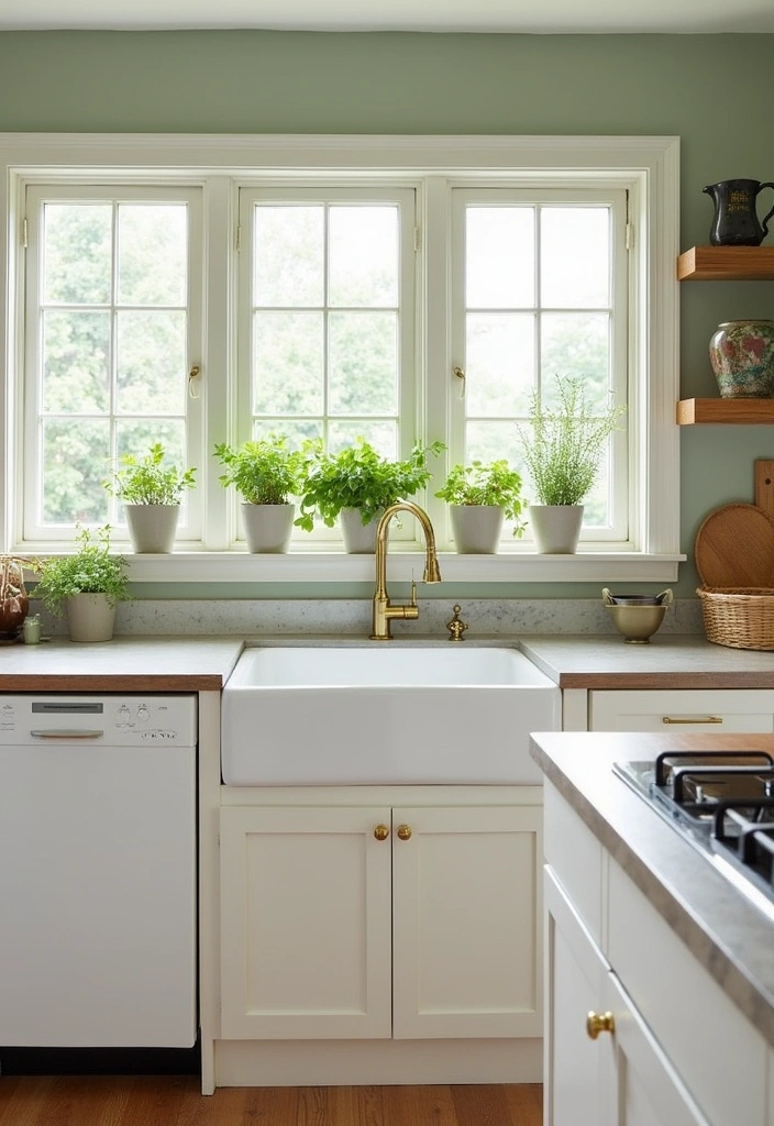 21 Stunning Paint Colors That Will Transform Your White Cabinet Kitchen! - 1. Soft Sage Green