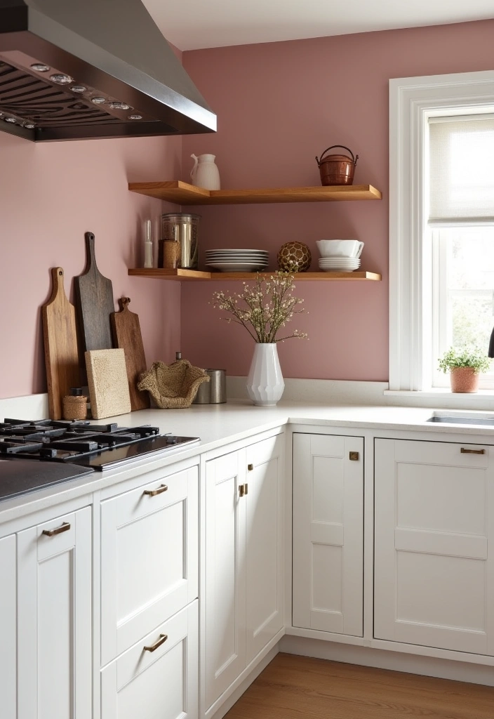 21 Stunning Paint Colors That Will Transform Your White Cabinet Kitchen! - 20. Dusty Rose