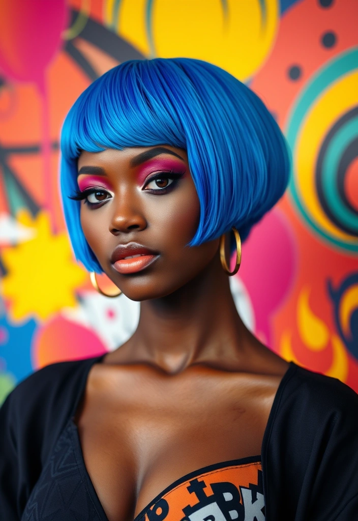 25 Elegant Short Bob Ideas for Black Women That Will Turn Heads! - 14. Bold Color Bob