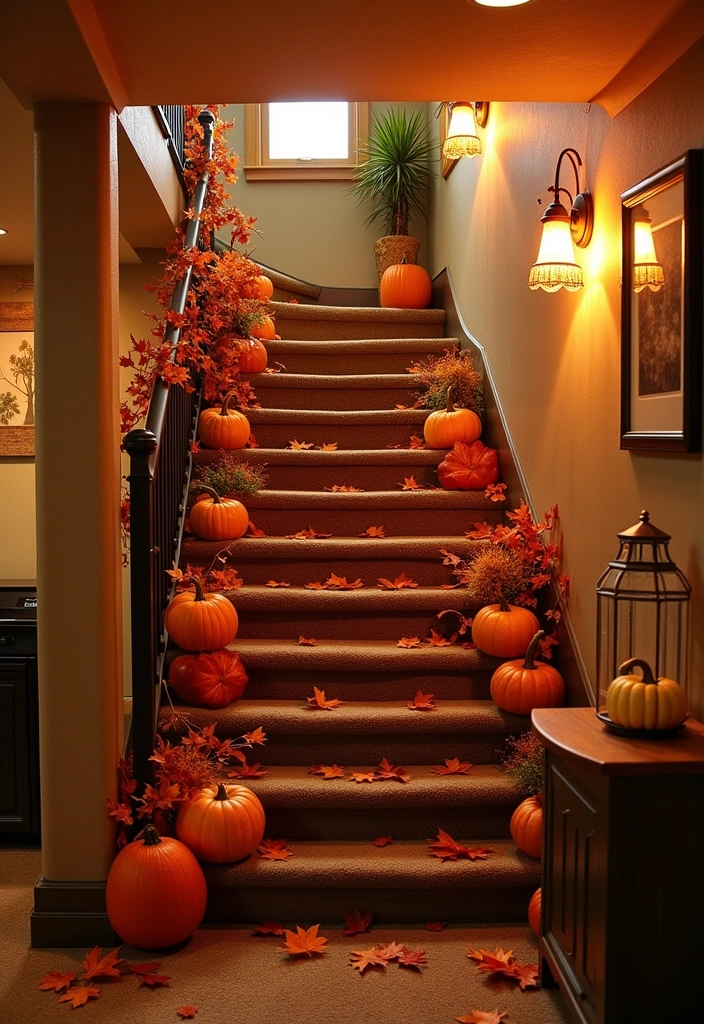 22 Basement Stairwell Ideas That Will Transform Your Space into a Stunning Entryway! - 15. Seasonal Decor Changes