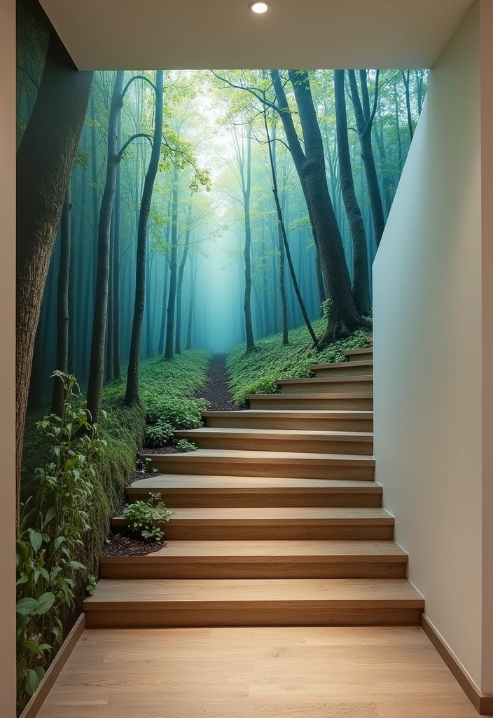 22 Basement Stairwell Ideas That Will Transform Your Space into a Stunning Entryway! - 6. Artistic Wall Murals