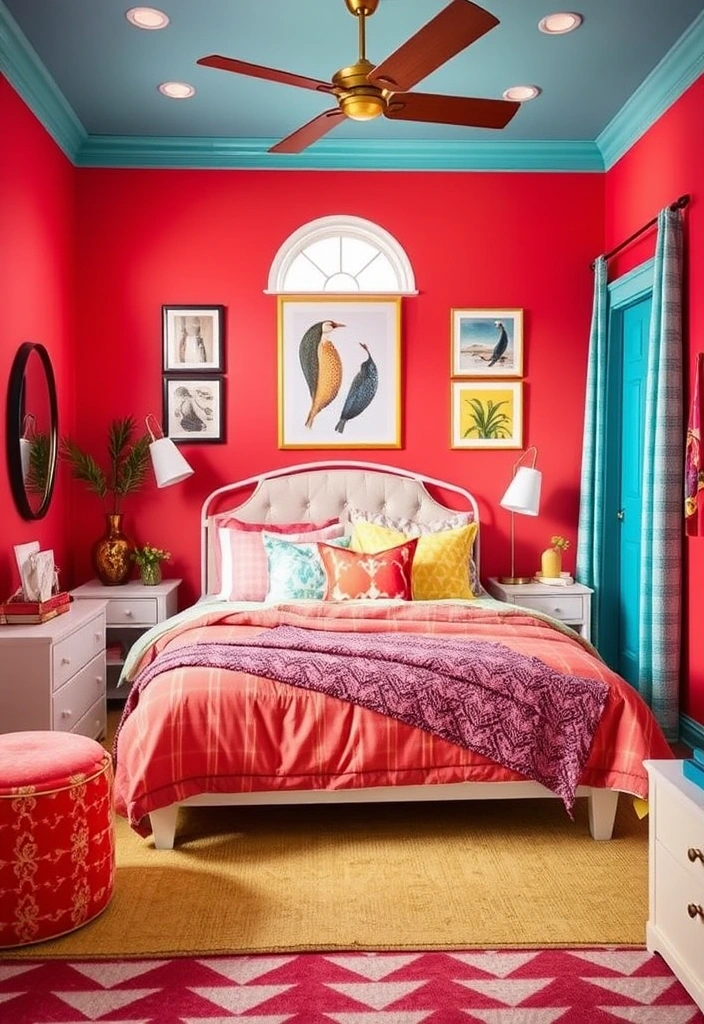 22 Romantic Bedroom Paint Colors That'll Make You Fall in Love Again! - 10. Coral - Vibrant and Playful