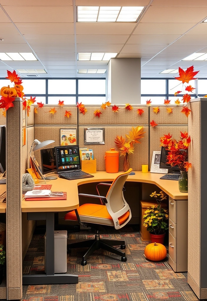 23 Cubicle Inspiration Ideas That'll Transform Your Work Life (And Impress Everyone!) - 18. Seasonal Decor: Keep It Fresh