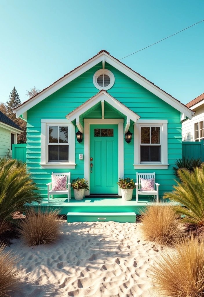 23 Best Paint Colors for Exterior of House That Will Make Your Neighbors Jealous! - 15. Vibrant Teal