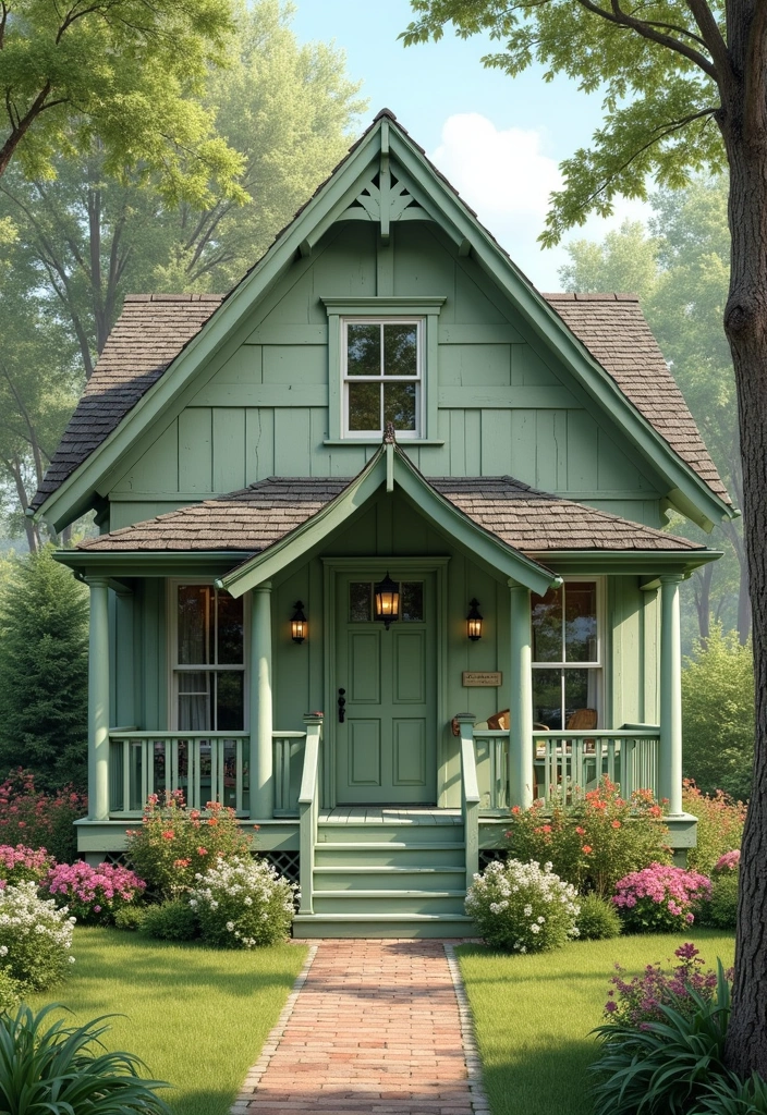 23 Best Paint Colors for Exterior of House That Will Make Your Neighbors Jealous! - 2. Soft Sage Green