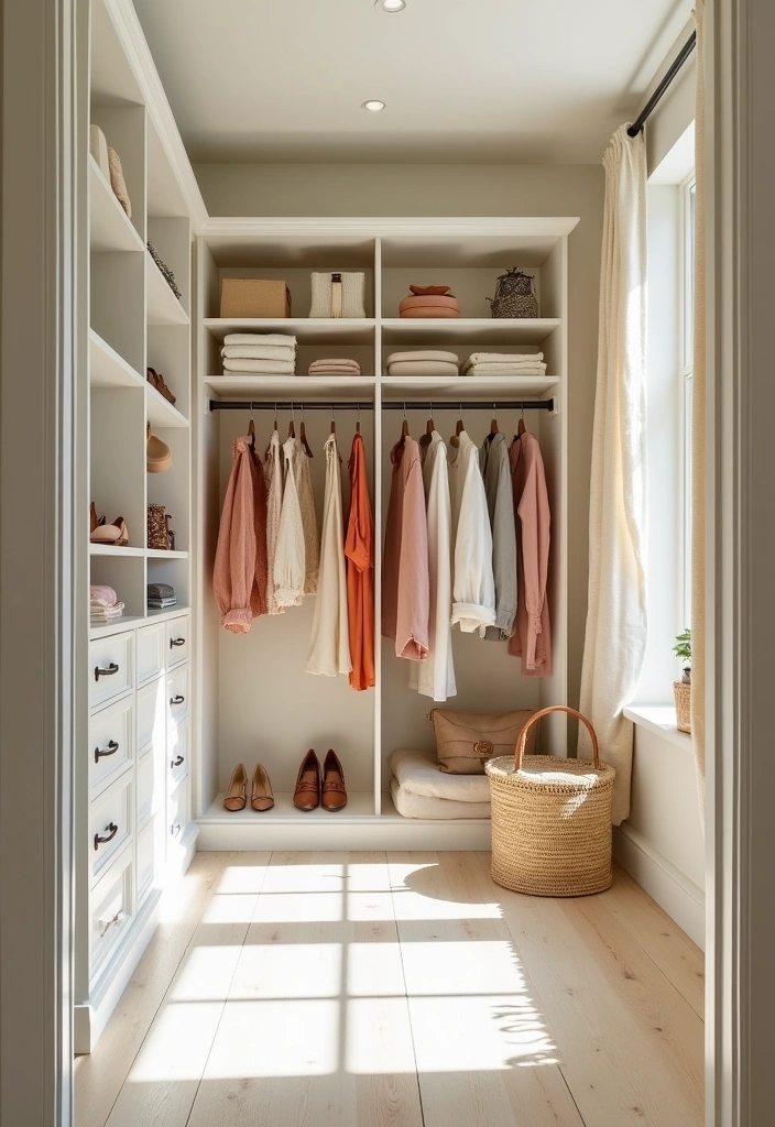 23 Best Paint Colors to Transform Your Closet Into a Stylish Sanctuary! - 11. Creamy White: Timeless Elegance