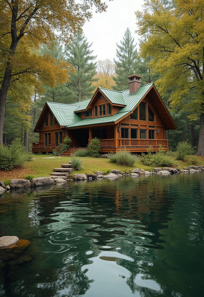 23 Inspiring Lake House Exterior Paint Colors That Will Make You Want to Move In! - 9. Earthy Olive Green