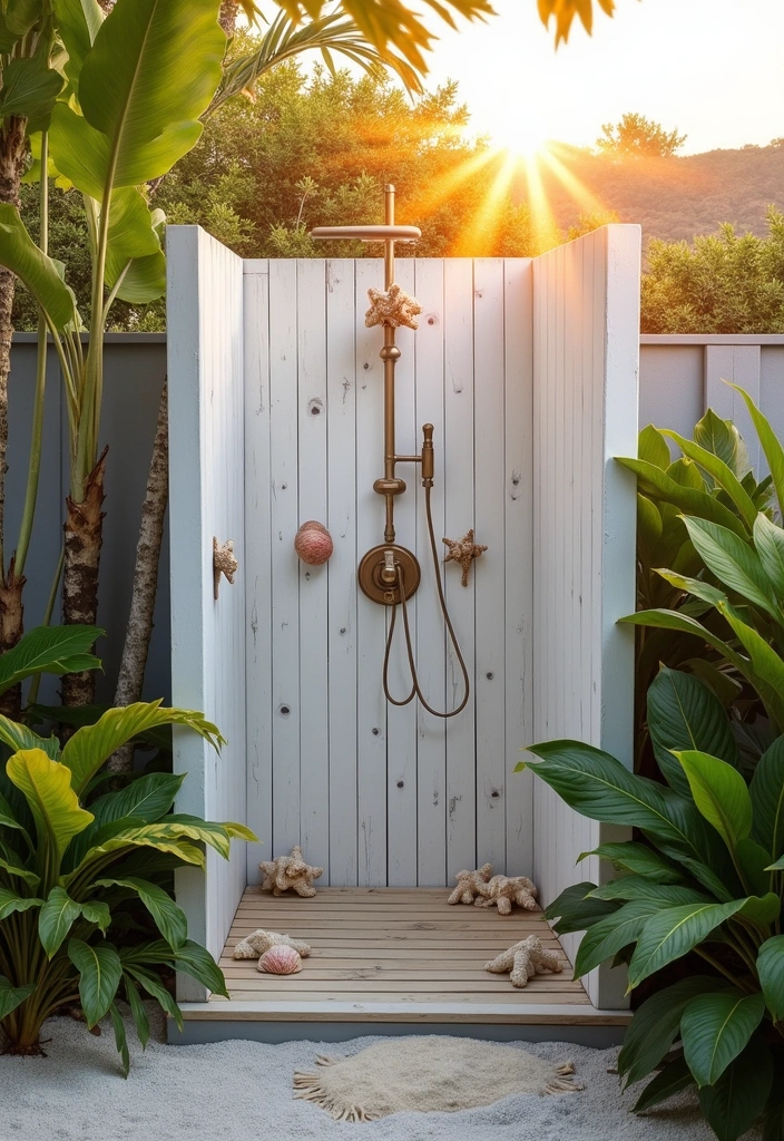 23 Outdoor Shower Ideas That'll Make You Dream of Summer (You Won't Believe #15!) - 1. Coastal Charm