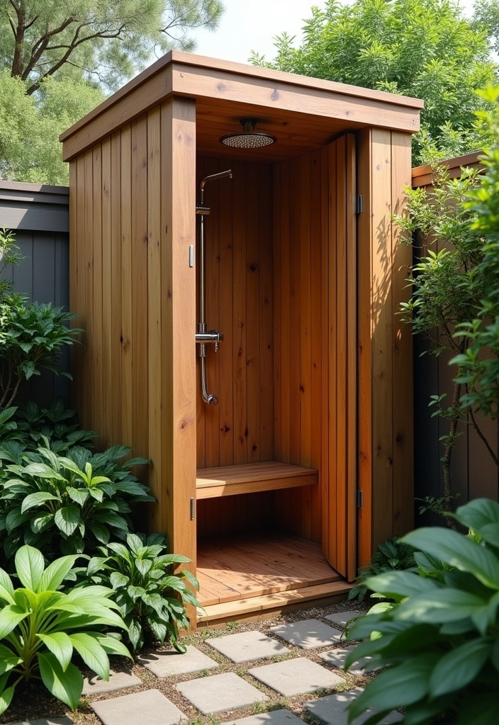 23 Outdoor Shower Ideas That'll Make You Dream of Summer (You Won't Believe #15!) - 12. Enclosed Shower Nook