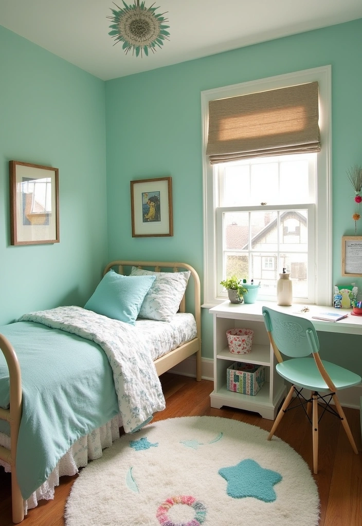 24 Best Paint Colors for Girls Room That'll Make Her Sparkle! - 11. Seafoam Green