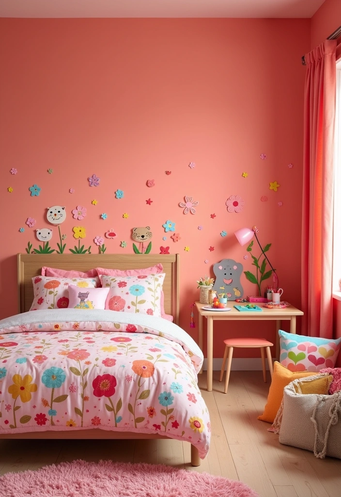 24 Best Paint Colors for Girls Room That'll Make Her Sparkle! - 6. Coral