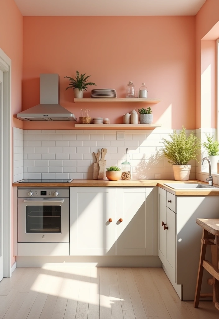 24 Best Paint Colors for Small Kitchen That'll Make You Say 'Wow!' - 15. Soft Peach