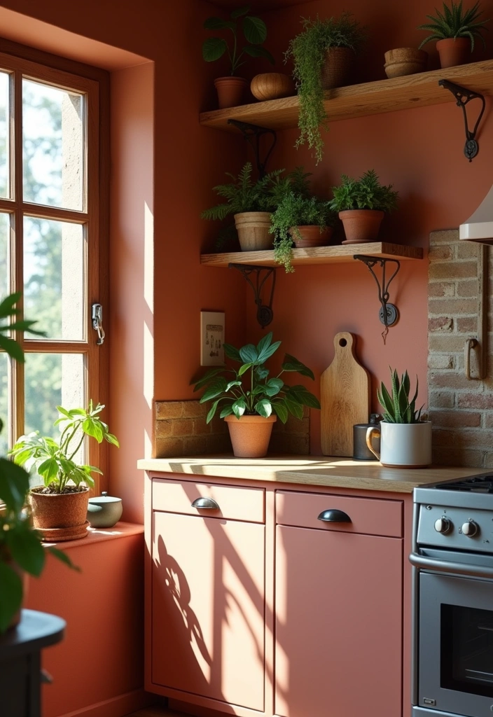 24 Best Paint Colors for Small Kitchen That'll Make You Say 'Wow!' - 19. Earthy Clay