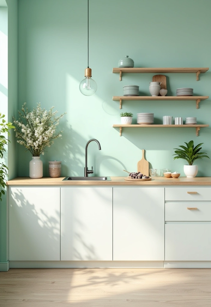 24 Best Paint Colors for Small Kitchen That'll Make You Say 'Wow!' - 21. Soft Seafoam