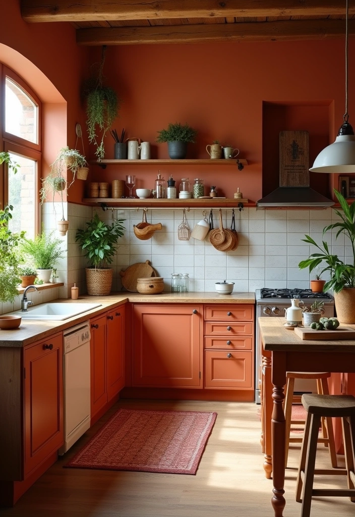 24 Best Paint Colors for Small Kitchen That'll Make You Say 'Wow!' - 4. Warm Terracotta