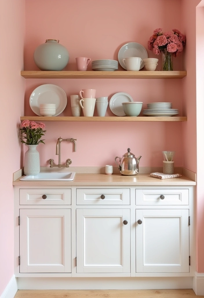 24 Best Paint Colors for Small Kitchen That'll Make You Say 'Wow!' - 6. Soft Blush Pink