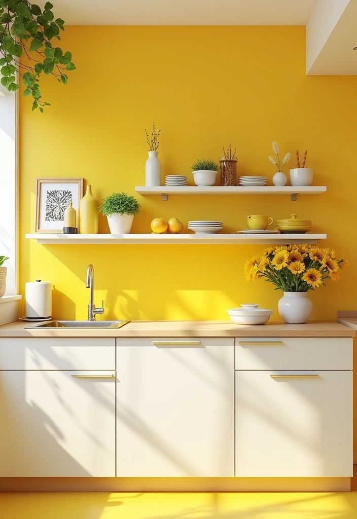 24 Best Paint Colors for Small Kitchen That'll Make You Say 'Wow!' - 9. Sunny Yellow