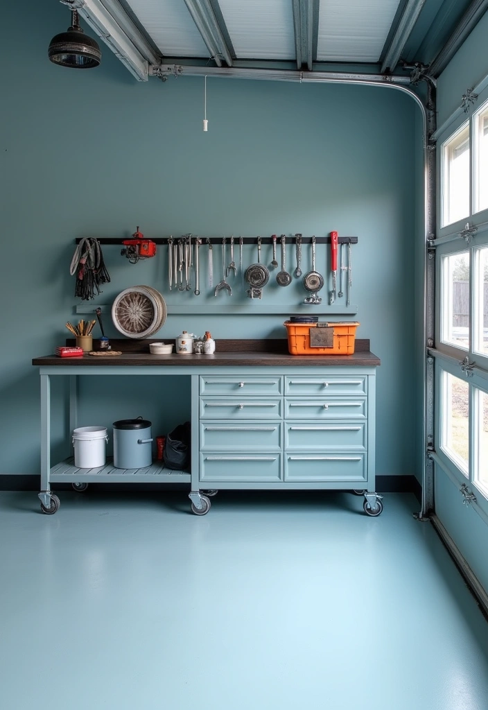 24 Best Paint Colors for Your Garage That Will Blow Your Mind! - 23. Cool Grey-Blue