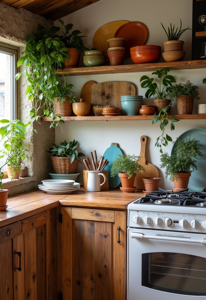 24 Boho Kitchen Ideas That'll Transform Your Space into a Cozy Oasis! - 15. Install Unique Countertops