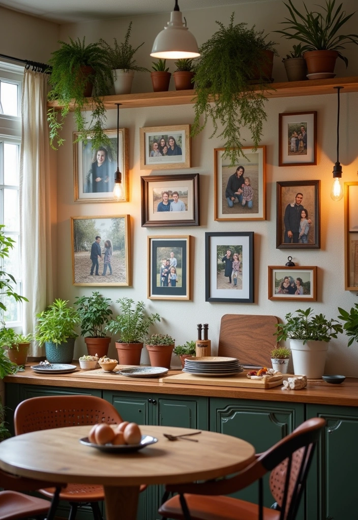 24 Boho Kitchen Ideas That'll Transform Your Space into a Cozy Oasis! - 16. Personalize with Family Photos