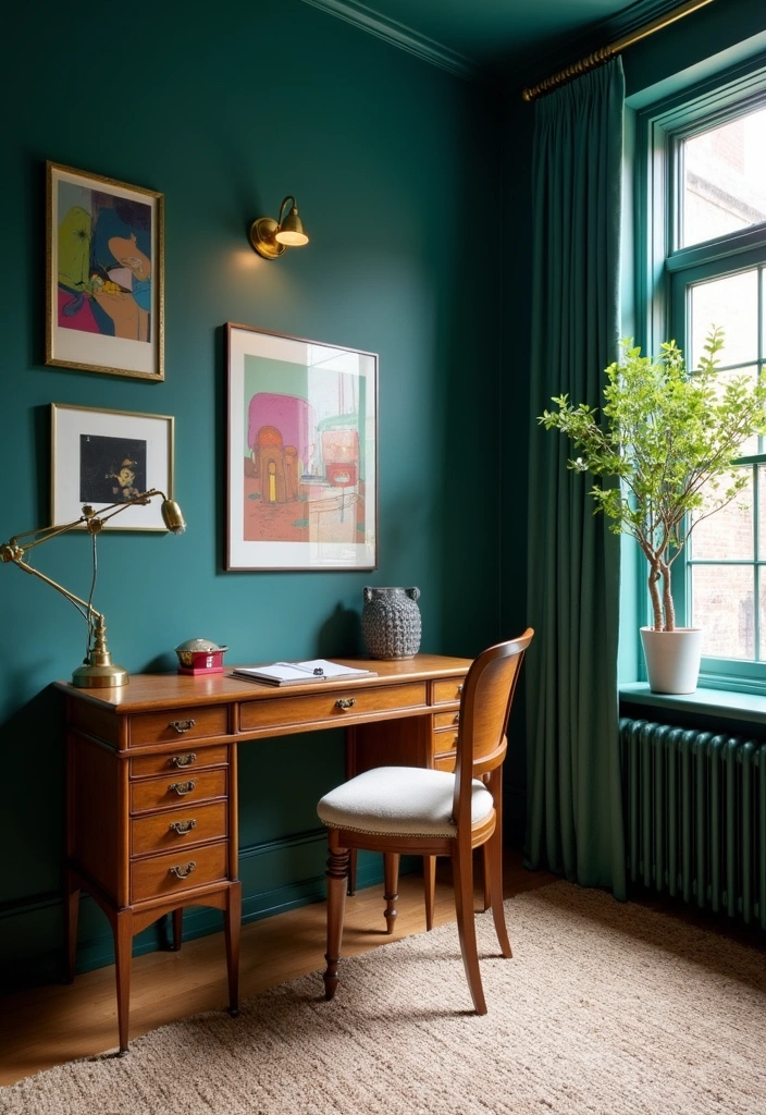 24 Jewel Tone Paint Colors That Will Transform Your Home into a Colorful Oasis! - 6. Deep Teal