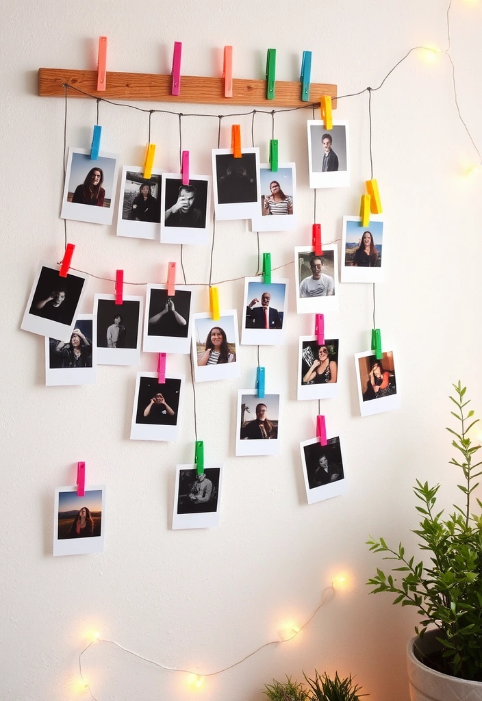 21 Inspiring Photo Wall Ideas That Will Transform Your Space! - 9. The Polaroid Fun